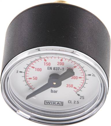 Manometer waagerecht (KU/Ms), 40mm, 0 - 25 bar, G 1/8"