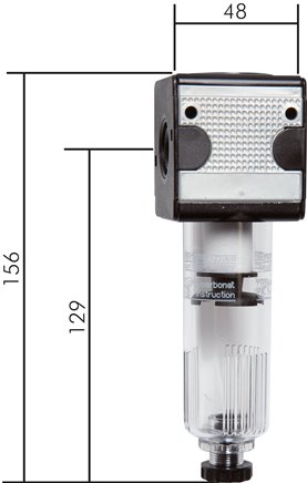 MULTIFIX Filter, G 3/8", Baur. 1, Kunststoffbehälter mit Schutzkorb