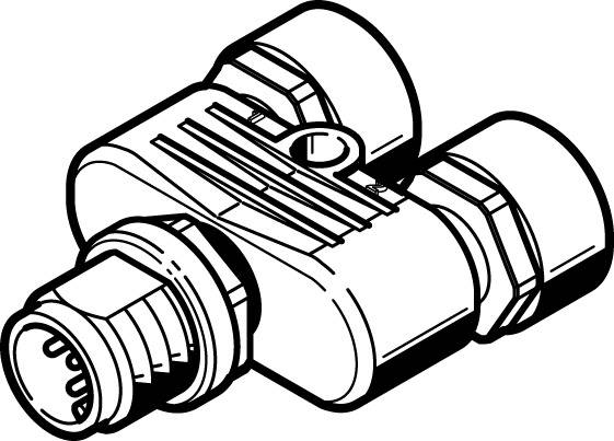 FESTO NEDU-L2R1-V8-M12G5-M12G5 (2839846) T-Steckverbindung