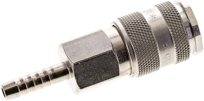 Schnellkupplung (ARO/ORION) 6 (1/4")mm Schlauch, Kugelverriegelung, NW 5,5