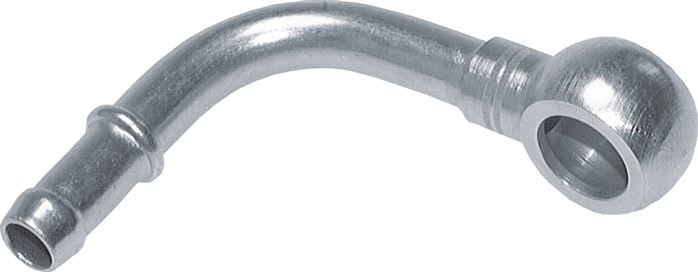 90°-Schlauchnippel 22mm Ring, 17 - 18mm, Stahl verzinkt