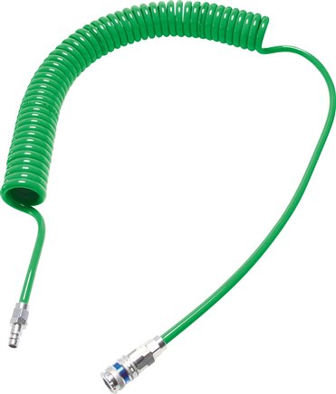 Cejn-Schweiß-PUR-Spiralschlauch 12 x 8mm m. Kuppl. 4,0mtr., NW 7,2