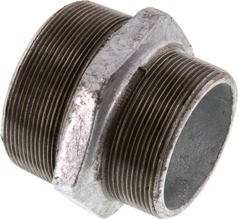 Doppelnippel R 3"-R 2-1/2", Temperguss verzinkt