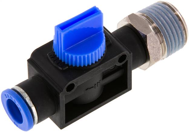 3/2-Wege-Absperrventil R 1/2"-10mm, Schlauchseite entlüftend