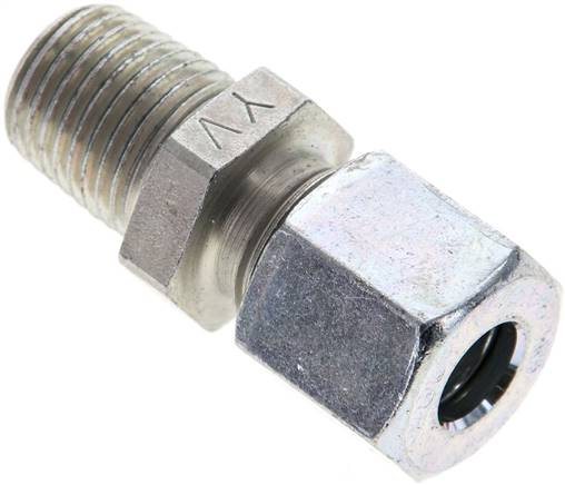 Gerade Schneidringverschr. NPT 1/4"-8 L (M14x1,5), Stahl verzinkt