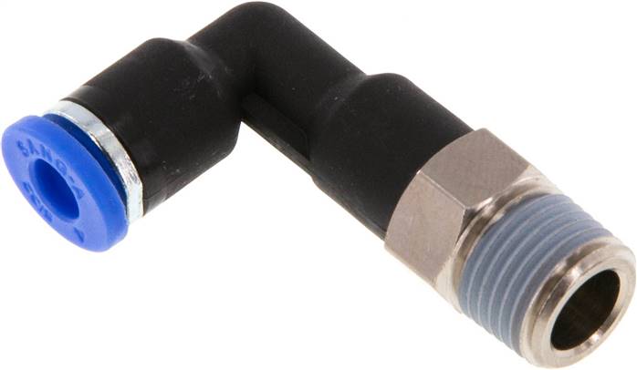 Winkel-Steckanschluss, lang R 1/8"-4mm, IQS-Standard, langer Körper