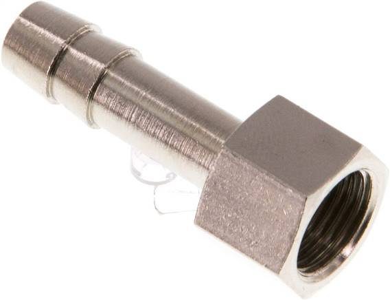 Aufschraub-Schlauchtülle G 1/8"-6 (1/4")mm, Messing vernickelt