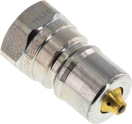 Hydraulikkupplung ISO 7241-1B, Stecker/Druckeleminator, G 3/8"(IG), Stahl