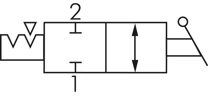 Kipphebelventil 2/2-Wege, 10 mm (außen)-G 1/4" (AG)
