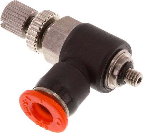 Mini-Winkel-Drosselrückschlagventile M 3-4mm, zuluftregelnd