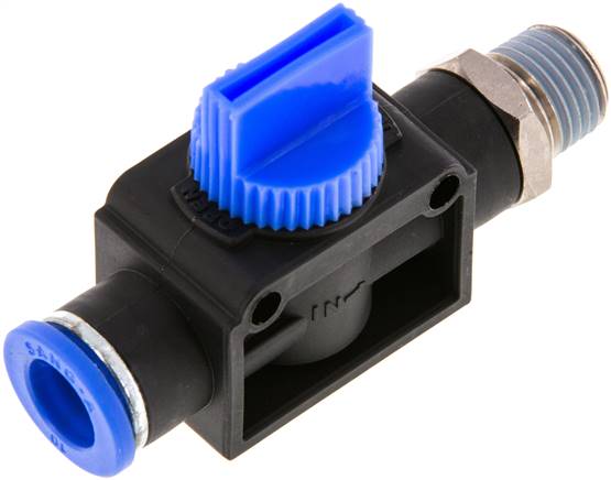 3/2-Wege-Absperrventil R 1/4"-10mm, Gewindeseite entlüftend