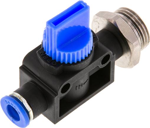 3/2-Wege-Absperrventil G 3/8"-6mm, Gewindeseite entlüftend