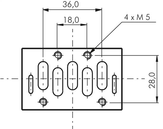 ISO-Ventil (Größe 1), 5/3-Wege Mittelstellung geschlossen, 230 V AC