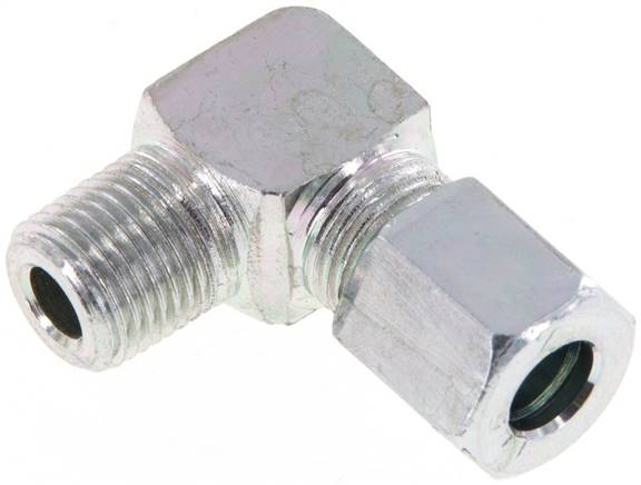 Winkel-Schneidringverschraub. R 1/8"-6 LL (M10x1), Stahl verzinkt