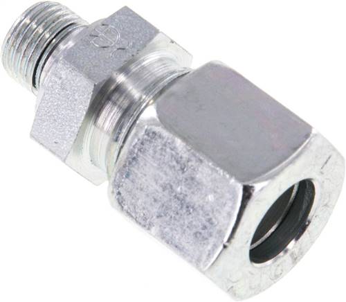 Gerade Schneidringverschr. G 1/8"-10 L (M16x1,5), Stahl verzinkt, Dichtung FKM