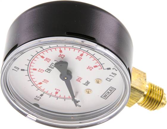 Manometer senkrecht (ST/Ms), 63mm, 0 - 2,5 bar, G 1/4"