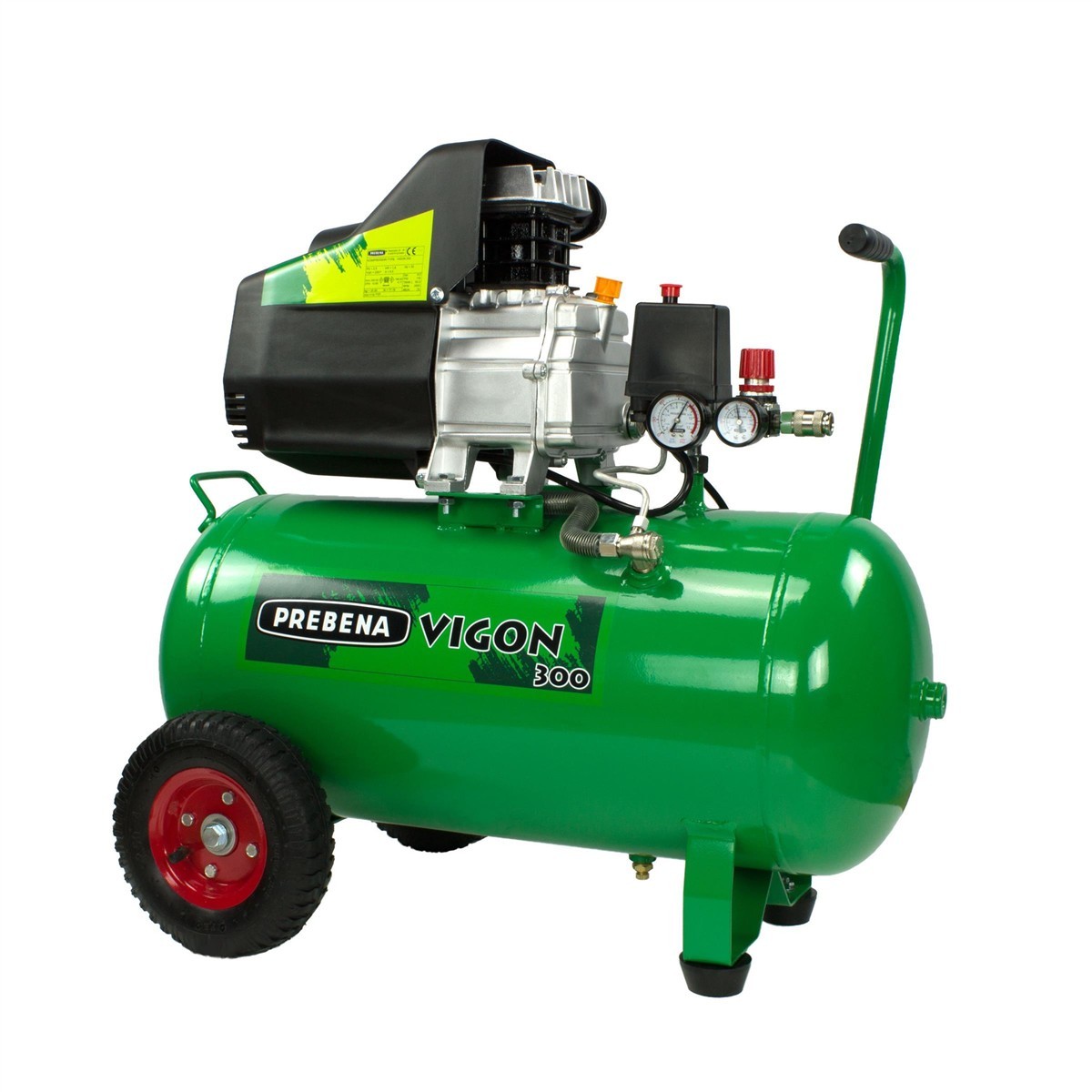 OFFERTA Compressore Prebena Vigon 300 + Tubo a spirale + Gonfiatore per pneumatici + Pistola di soffiaggio