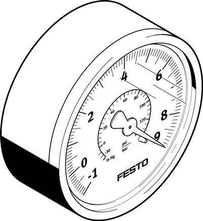 FESTO VAM-63-V1/9-R1/4-EN (537814) Vakuummeter
