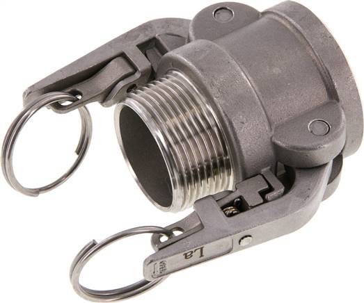 Sicherheits-Kamlock-Kupplung (B) R 1-1/4"(AG), Edelstahl (1.4408)