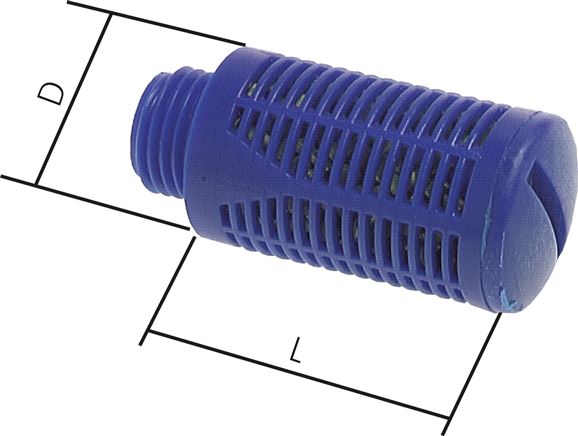 Schalldämpfer aus Kunststoff (Granulat), G 3/8"