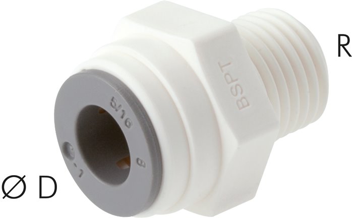 Gerader Steckanschluss NPT 1/8"-8mm, IQS-LE (EPDM-Dichtung)