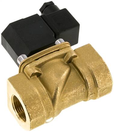 2/2-Wege Messing-Magnetventil G 3/4", -0,95 - 9 bar, stromlos geschlossen (NC) 24V=