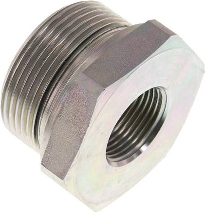 Hydraulik-Reduzierung G 1-1/2"(AG)-G 3/4"(IG), Stahl verzinkt, Elastomerdichtung