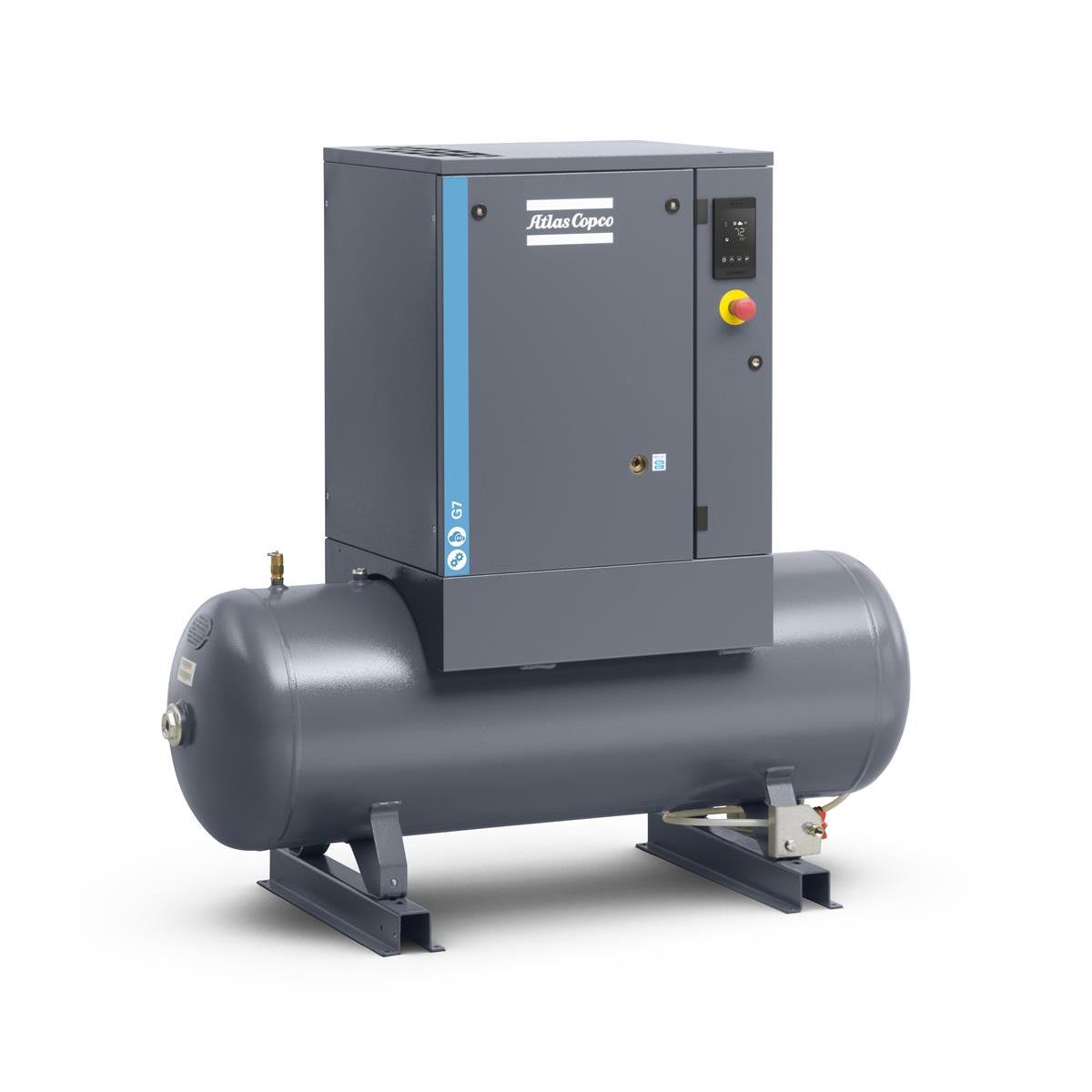 Atlas Copco Schraubenkompressor G 7 P -10 bar inkl. Behälter