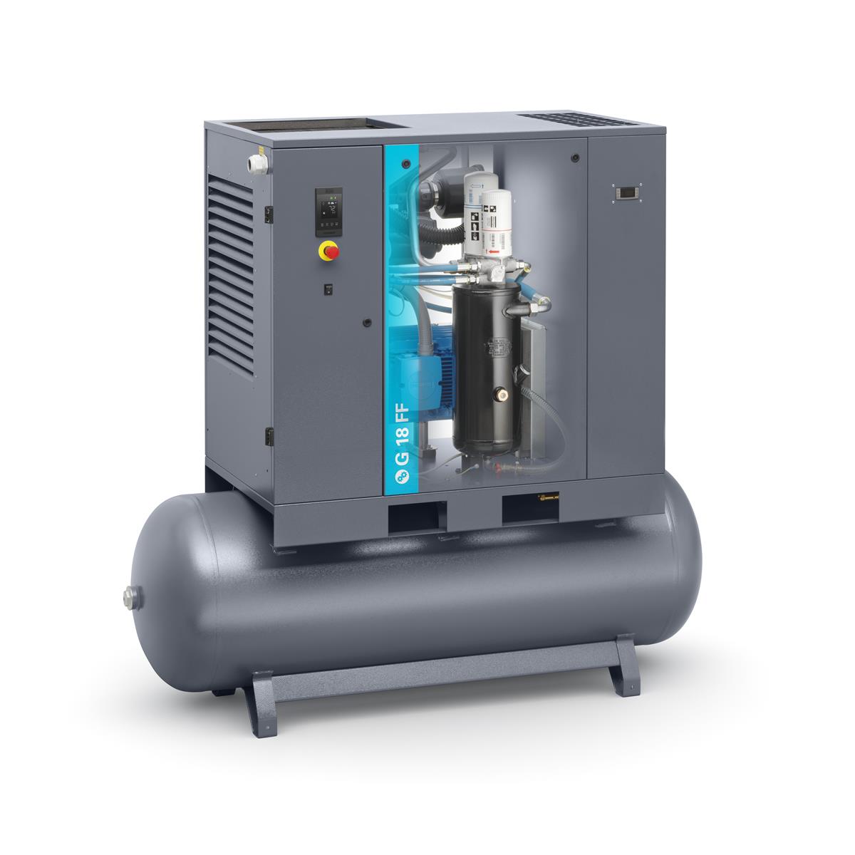 Atlas Copco Schraubenkompressor G 18 P inkl. Behälter