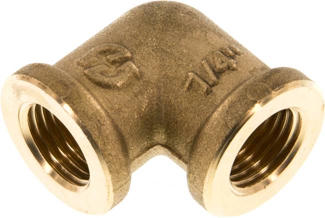 90°-Winkel G 1/4" (IG), Messing