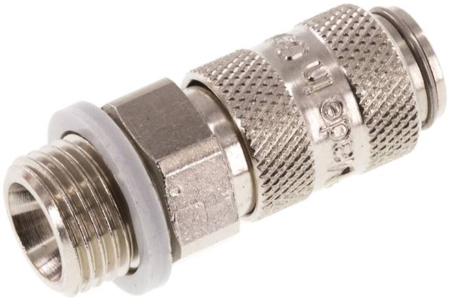 Schnellkupplung (NW2,7) G 1/8"(AG), Messing vernickelt