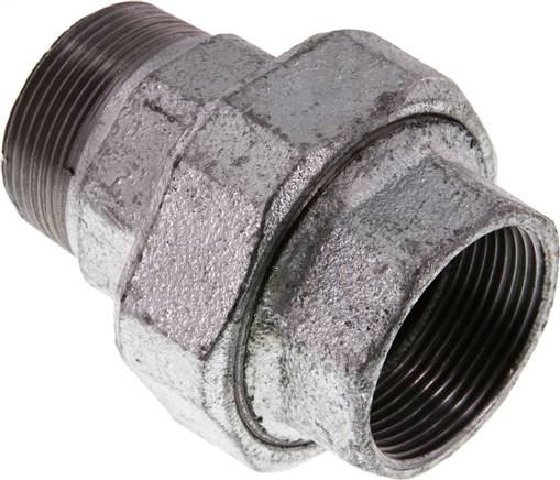 Verschraubung kon. dichtend, Rp 1-1/2"/R 1-1/2" (IG/AG)