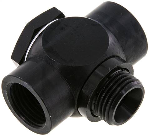 T-Verschraubung G 1/2" AG/IG, Aluminium, m. Hohlschraube