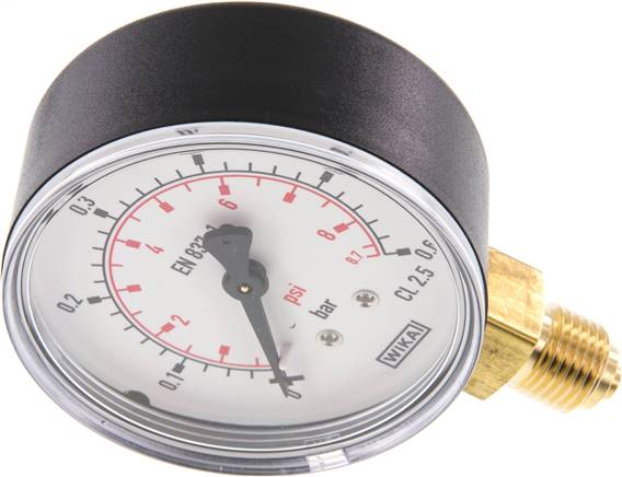 Manometer senkrecht (KU/Ms), 63mm, 0 bis 0,6 bar, G 1/4"