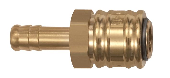 RIEGLER Druckluftkupplung NW 7,2 Connect Line Tülle LW 6 mm/Ms blank  243.44-E 