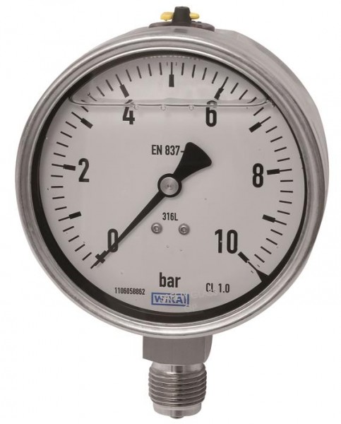 Manometer Wika 0-25bar 63mm 1/4" oder 0-400bar,1/2" 160mm Glycerin Glyzerin 