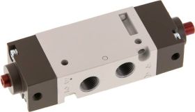 Produktbild von Heschen Pneumatik-Handventil 4R110-06 – 5/2-Wege, PT1/8, Handrücklauf, Für Druckluft