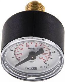 WIKA Stahlblech Manometer waagerecht (ST/Ms), 40mm, 0-6 bar, G 1/8